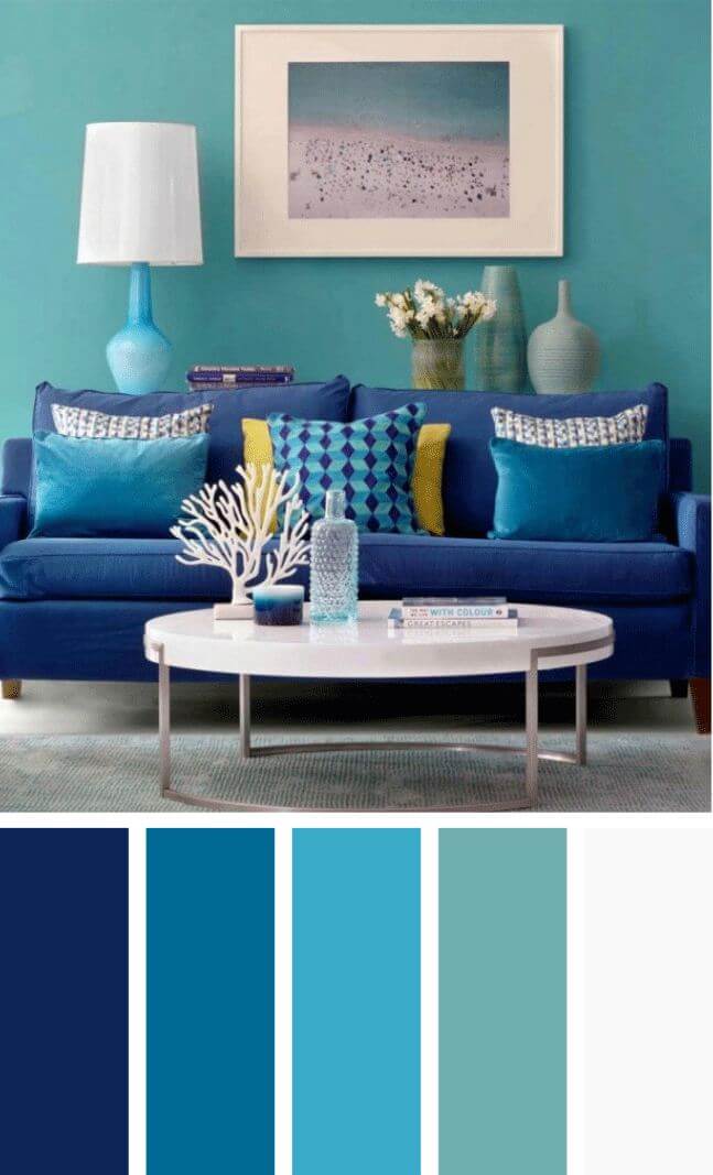 blue living room color schemes