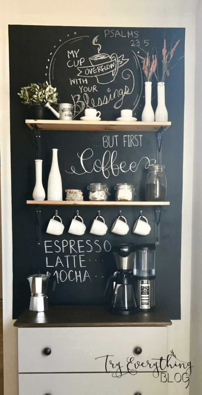 small coffee station