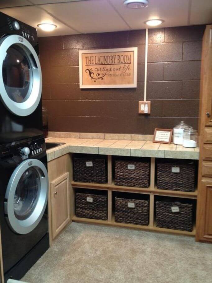 basement laundry room remodel