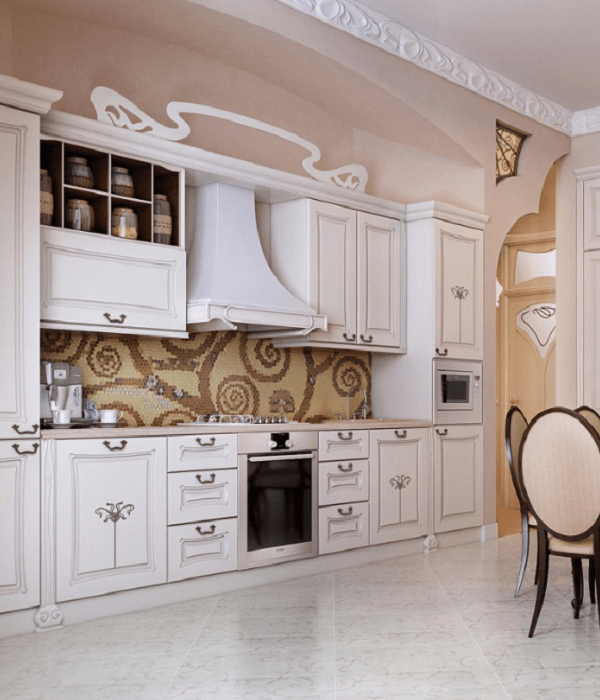 pictures of antique white kitchen cabinets